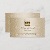 Luxury Gold Monogram Talent Agent Business Card (Front/Back)