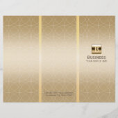 Luxury Gold Monogram Tri-Fold Modern Brochures (Front)