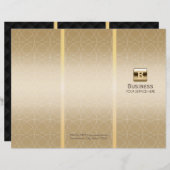 Luxury Gold Monogram Tri-Fold Modern Brochures (Front/Back)