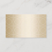 Luxury Gold Monogram Yoga instructor Business Card (Back)