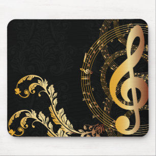 Luxury Gold Music Note Mouse Pad