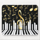 Luxury Gold Music Note piano keys Mouse Pad<br><div class="desc">Music Note Luxury design. You are welcome to visit my store for more beautiful products.</div>