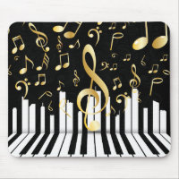 Luxury Gold Music Note piano keys