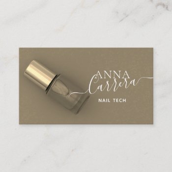 Luxury Gold Nail Color Nail Tech Nail Salon Business Card by MG_BusinessCards at Zazzle