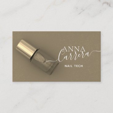 Luxury Gold Nail Color Nail Tech Nail Salon Business Card