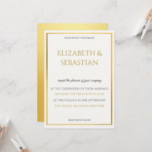 luxury gold & off white minimalist wedding