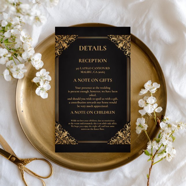 Luxury Gold Ornate Information Enclosure Card (Creator Uploaded)