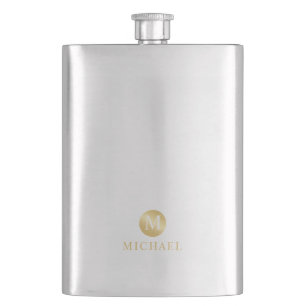 Luxury Gold Personalized Monogram Flask