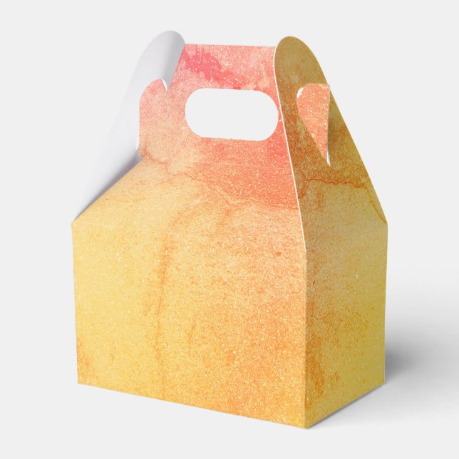 Luxury Gold & Pink Favor Box (Front Side)