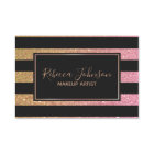 Luxury Gold Pink Glitter Stripes