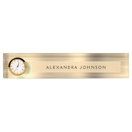Luxury Gold Professional Business Modern Desk Name Plate