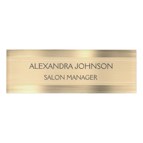 Luxury Gold Professional Foil Modern Name Tag