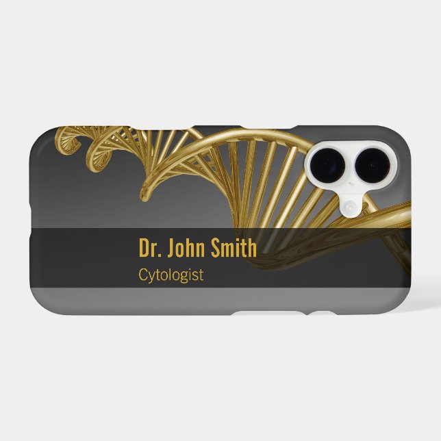 Luxury Gold Professional Medical DNA Strand Case-Mate iPhone Case (Back (Horizontal))