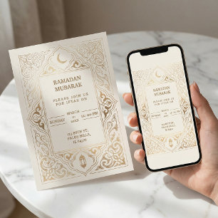 Luxury Gold Ramadan Iftar  Invitation