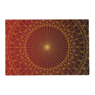 luxury gold red gradient crafts party supplies placemat