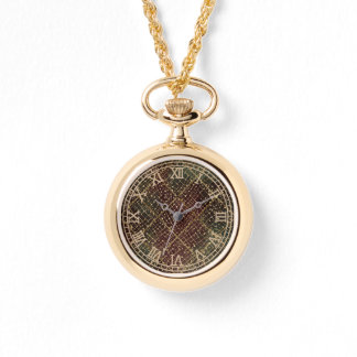 Luxury Gold Red Green Color Pattern Watch
