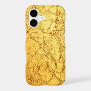 Luxury Gold Rich Elegant Metallic Crinkle Pattern iPhone 17 Case