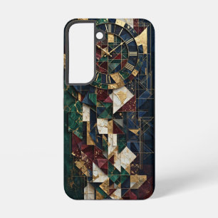 Luxury Gold Roman Clock Art Deco Mosaic Samsung Galaxy S22 Case