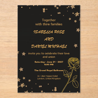 Luxury Gold Save the Date Wedding Card
