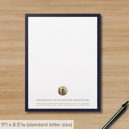 Luxury Gold Seal Accounting Business Letterhead