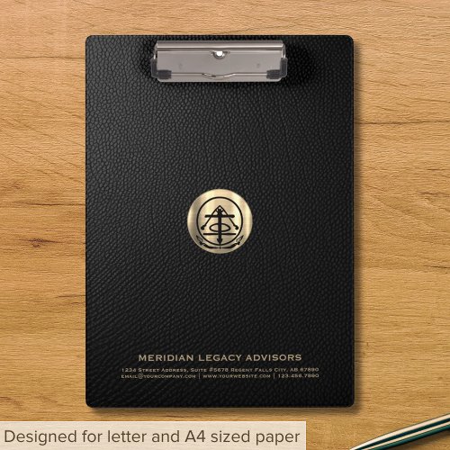 Luxury Gold Seal Logo Business Corporate Company Clipboard