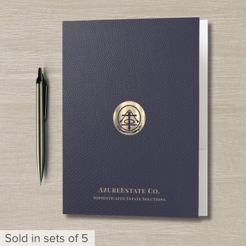 Luxury Gold Seal Logo Pocket Folder