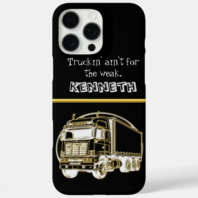 Luxury Gold Semi-Truck Image Case-Mate iPhone Case (Back)