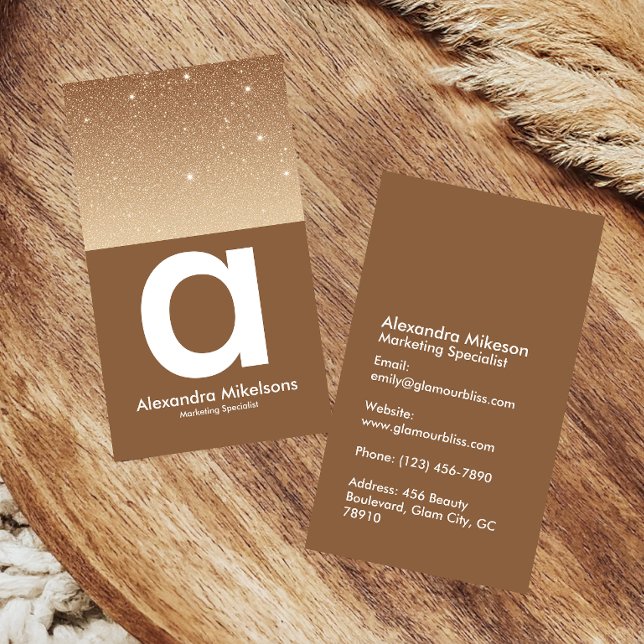 Luxury Gold Shimmer Business Card (Creator Uploaded)