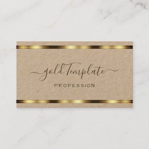 Luxury Gold Signature Handlettering Font Chic  Business Card