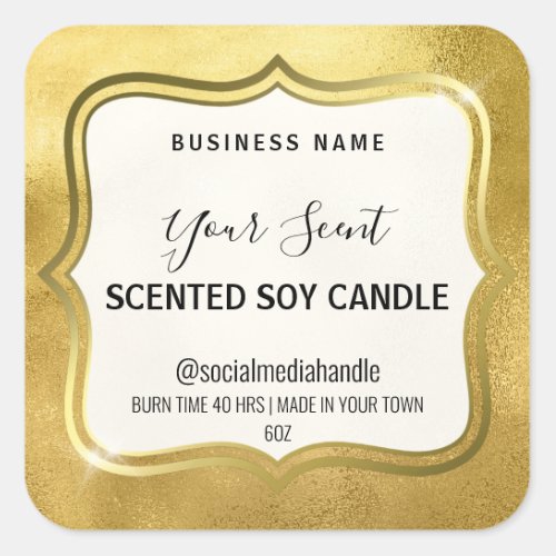 Luxury Gold Soy Candle Labels