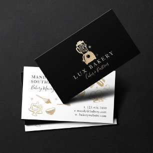 Luxury Gold Sparkle Bakers Floral Blender Business Card