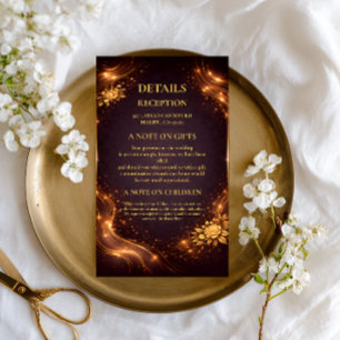 Luxury Gold Sparkle Wave Enclosure Card