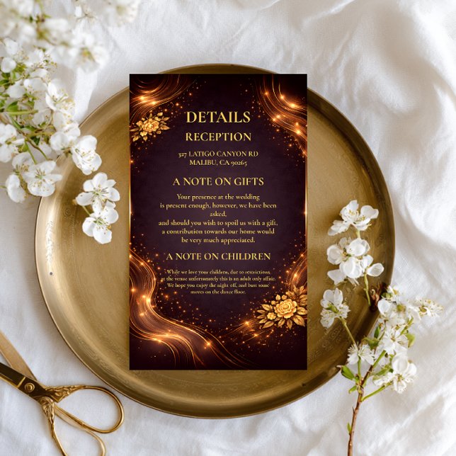 Luxury Gold Sparkle Wave Enclosure Card (Creator Uploaded)
