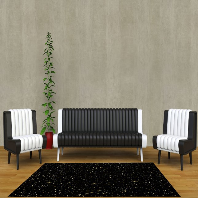 Luxury gold sparkles on black rug (Creator Uploaded)