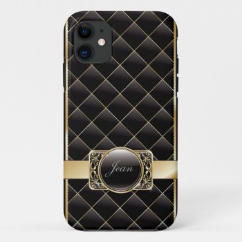 Luxury Gold Striped Diamond Bricks Iphone 5 Case by caseplus at Zazzle