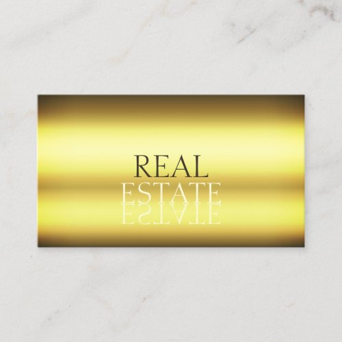 Luxury Gold Stylish Mirror Font Professional Business Card