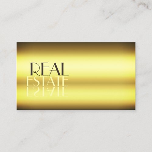 Luxury Gold Stylish Mirror Letters Professional Business Card