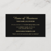 Luxury Gold Textile Pink Floral Fashion Designer Business Card (Back)