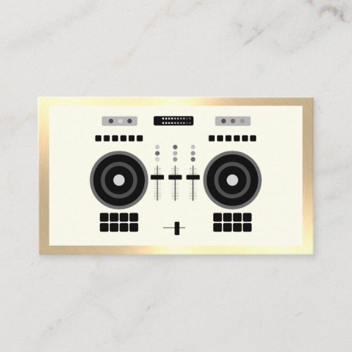 Luxury Gold_Tone  Ivory DJ Business Card
