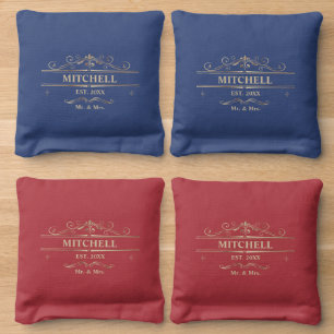 Luxury Gold Wedding Cornhole Bags