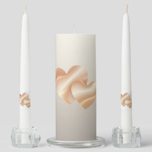 Luxury Gold Wedding Hearts Favor Candle