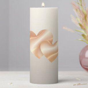 Luxury Gold Wedding Hearts Favor Candle