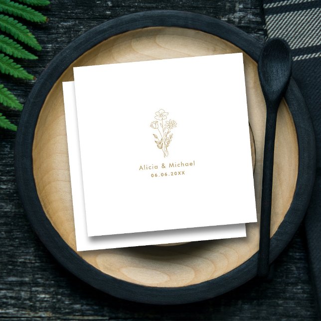 Luxury Gold Wedding Napkins : Romantic Celebration (Luxury Gold Wedding Napkins _ Romantic Celebration )