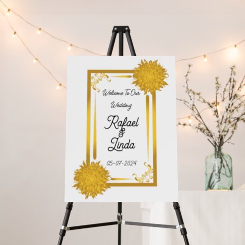 Luxury Gold Welcome Sign for Weddings