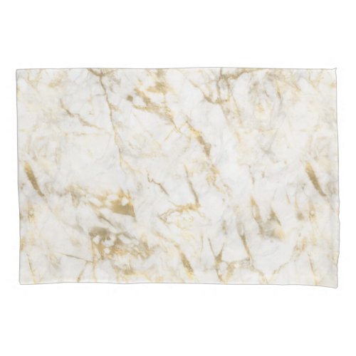 Luxury Gold White Marble Pattern Pillow Case
