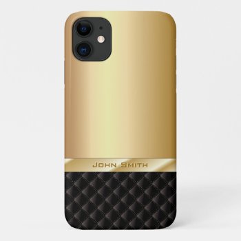 Luxury Gold With Custom Name Elegant Iphone 11 Case by caseplus at Zazzle