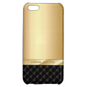 Luxury Gold with Custom Name iPhone 5C Case (Back)