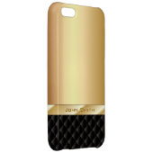 Luxury Gold with Custom Name iPhone 5C Case (Back Right)