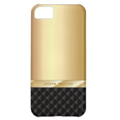 Luxury Gold with Custom Name iPhone 5C Case (Back)
