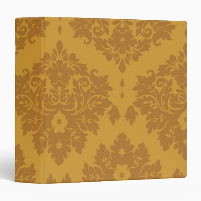 Luxury Golden Damask Binder (Front/Spine)